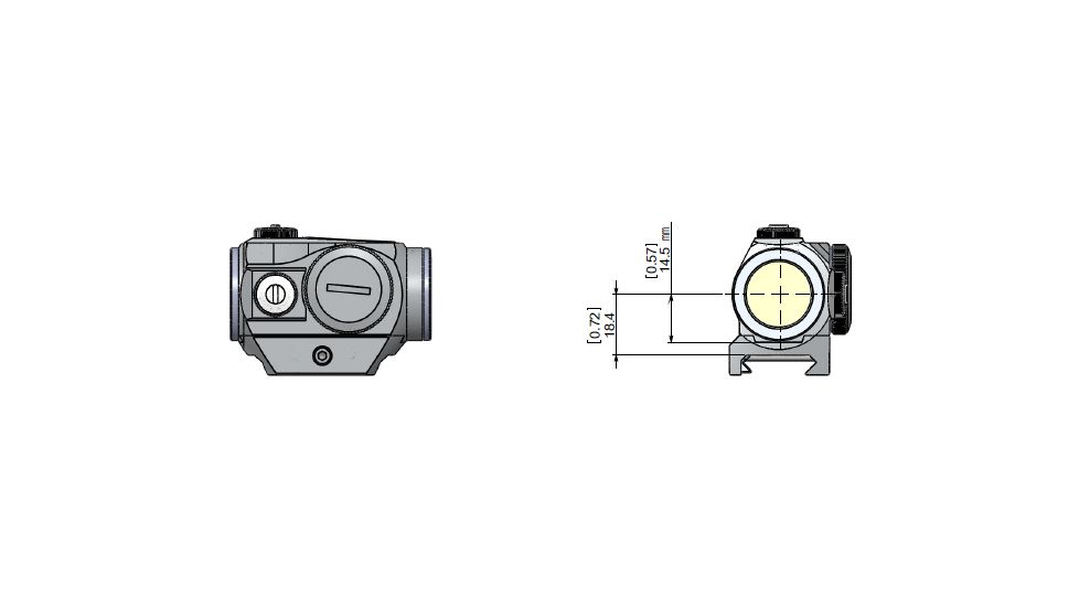 Holosun Paralow Red Dot Sight, with low mount and 1/3 co-witness high mount HS403GL