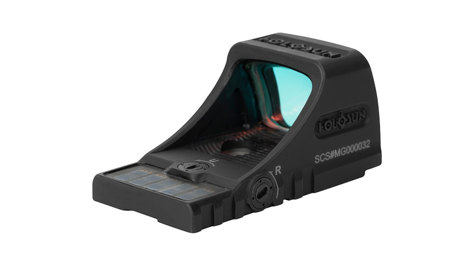 Holosun SCS MOS Solar Charging Sight, 2 MOA Dot/32 MOA Circle Green Multi Reticle, Black, SCS-M-GR