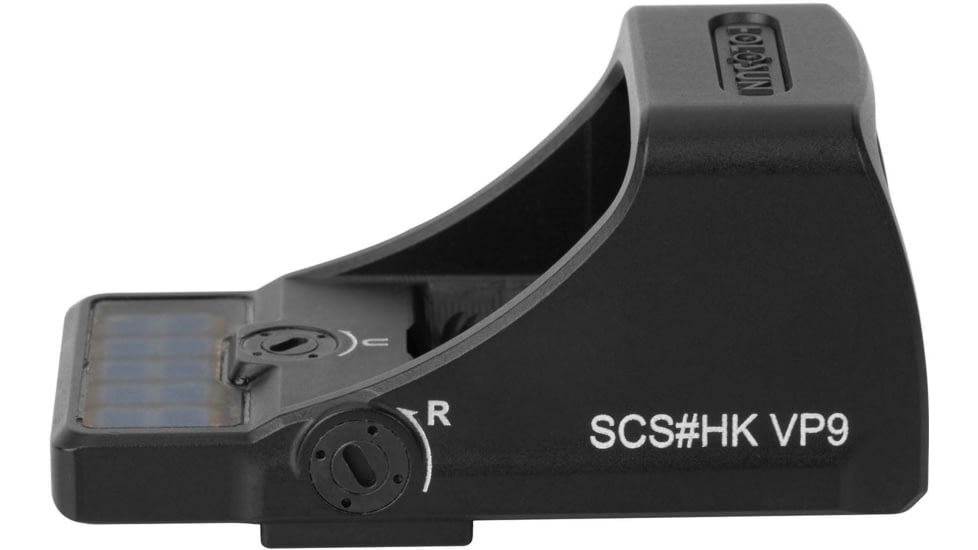 Holosun SCS Solar Charging Sight for H&amp;K VP9, 2 MOA Dot/32 MOA Circle Green Reticles, Black, Black, SCS-VP9-GR