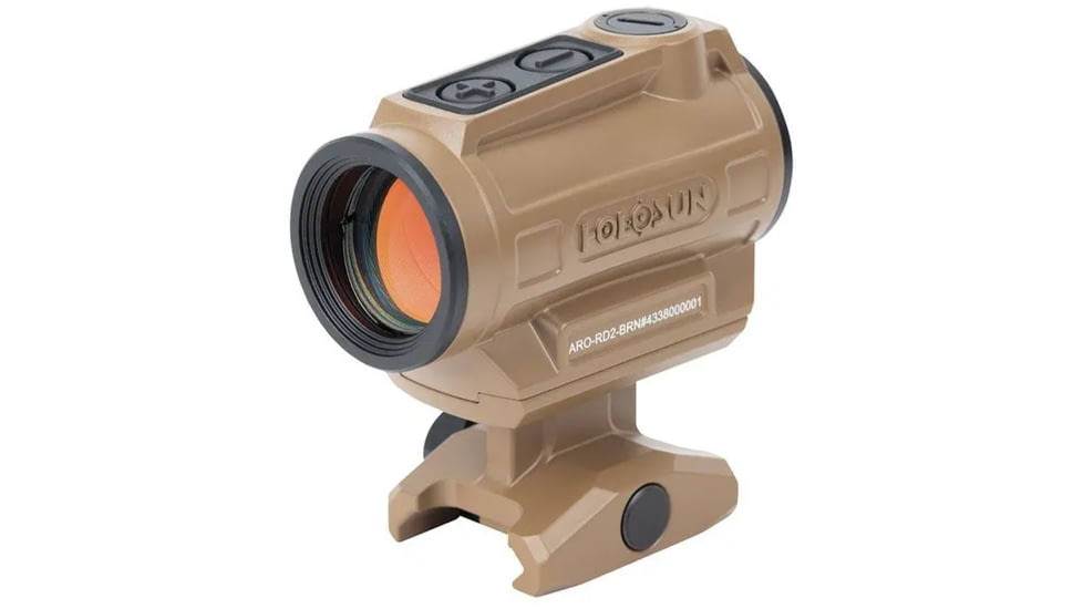 Holosun Technologies ARO, Red Dot, 2 MOA Dot, Fits 1913 Picatinny Rail, 1.63&quot; Lower 1/3 Co-Witness Mount, Flat Dark Earth, ARO-RD2-FDE