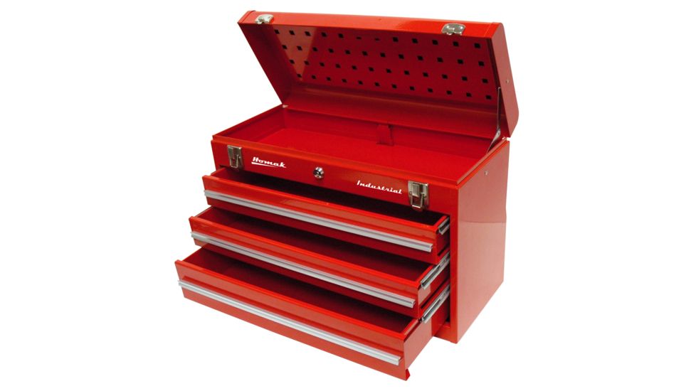 Homak 20in 3 Drawer Friction Toolbox, Red RD00203200