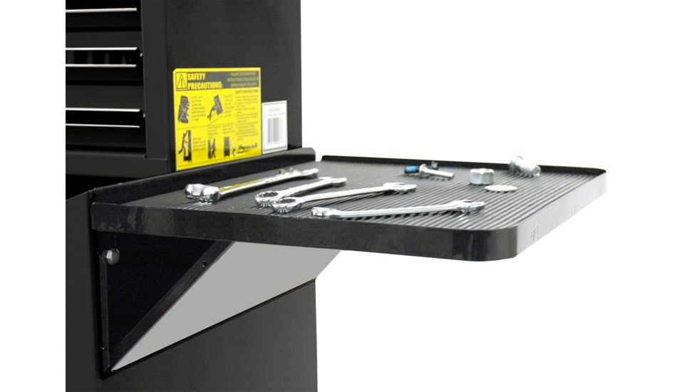 Homak 27in Professional Side Folding Shelf - Black BK08032601