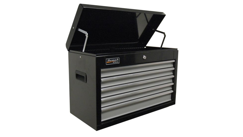 Homak 27in SE Series Top Chest w/ 5 Drawers, Black And Gray BG02026503