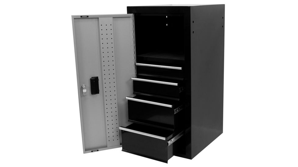 Homak 41in SE Series Side Locker w/ 4 Drawers, Black And Gray BG08041042