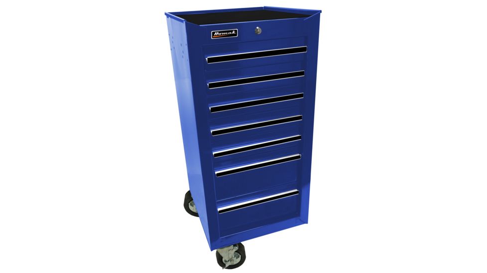 Homak 41in Side Cabinet Add-On w/ 7 Drawers, Blue BL08041071
