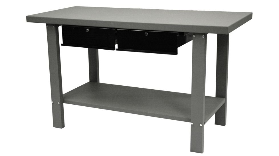 Homak 59in Industrial Gray Workbench w/ 2 Drawers GW00550170