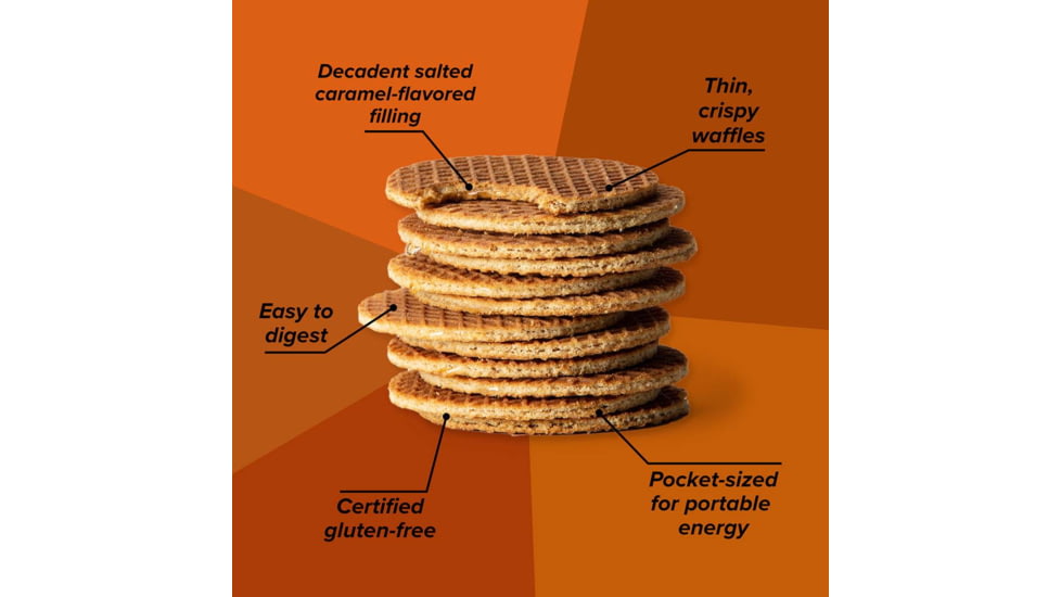 Honey Stinger Gluten Free Organic Waffle, Salted Caramel, 1 oz Pack, 76012