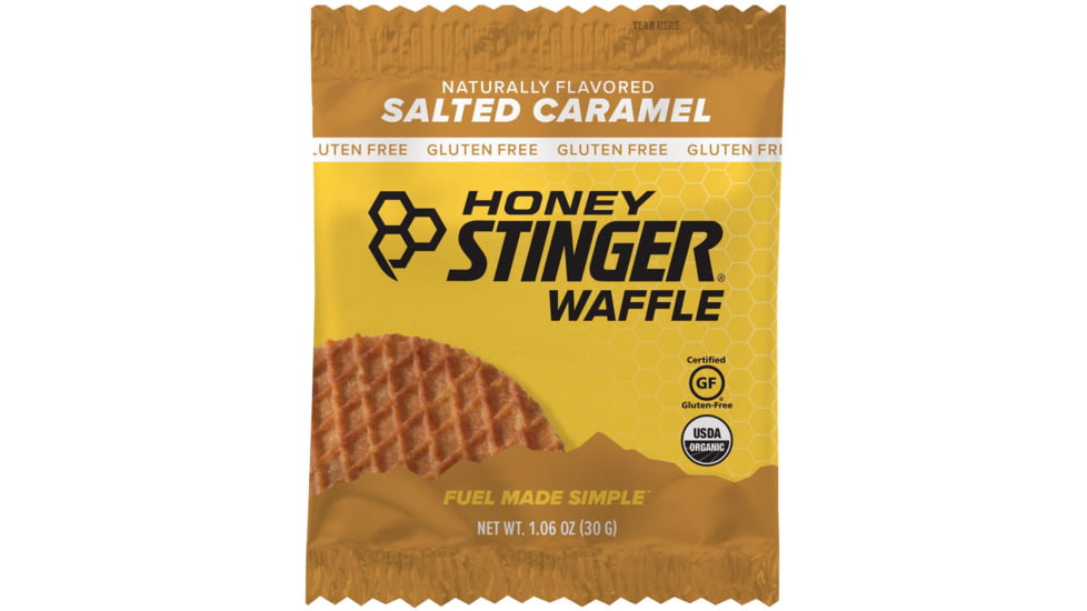 Honey Stinger Gluten Free Organic Waffle, Salted Caramel, 1 oz Pack, 76012