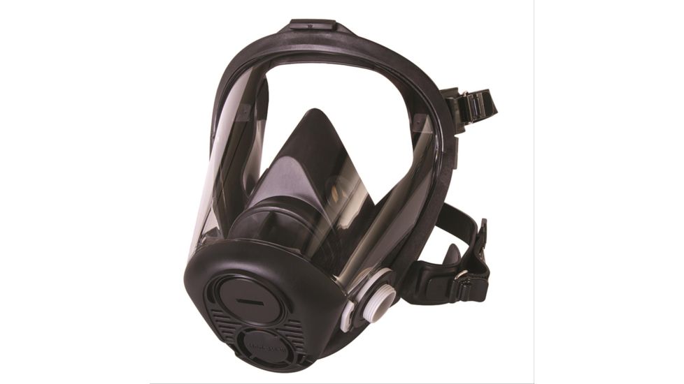 Honeywell Silicone Full Facepiece Respirator w/ 5-point Head Strap, Black, Small RU65001S