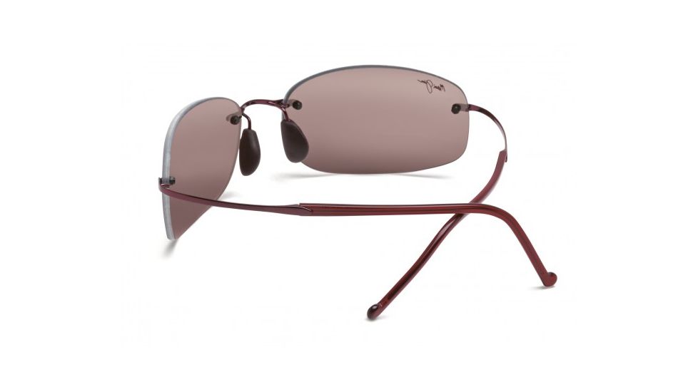 Maui Jim Honolua Bay Sunglasses w/ Burgundy Frame and Maui Rose Lenses - R516-07, Back View