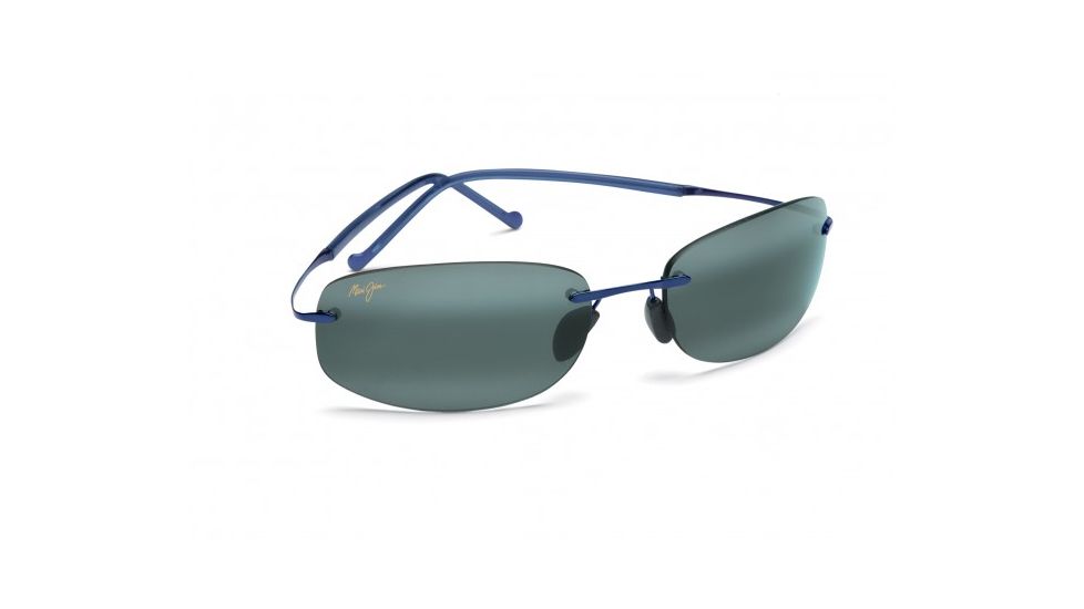 Maui Jim Honolua Bay Sunglasses w/ Blue Frame and Neutral Grey Lenses - 516-03, Quarter View