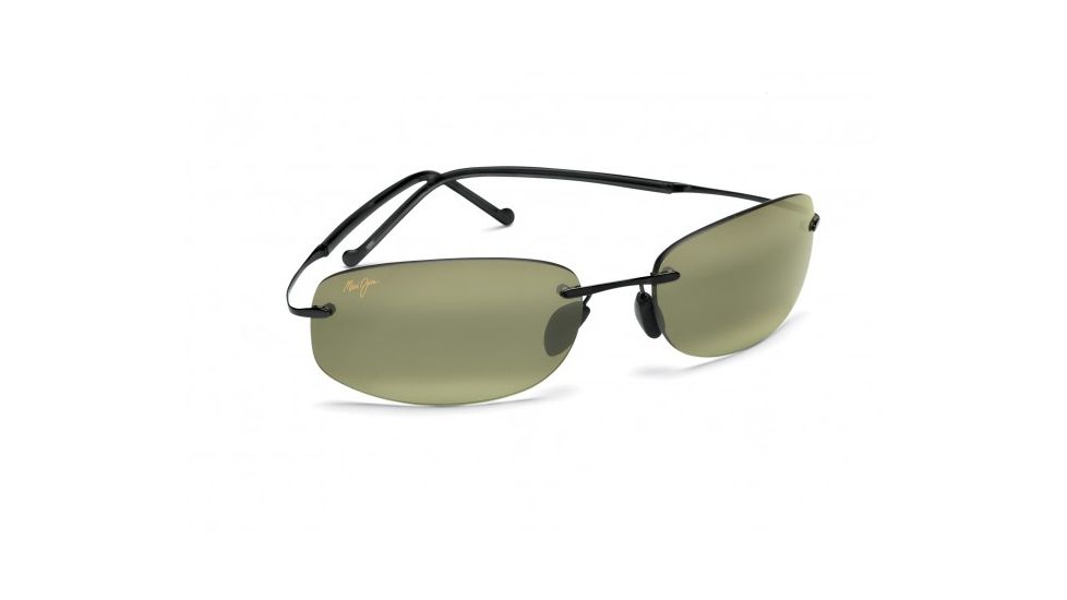Maui Jim Honolua Bay Sunglasses w/ Gloss Black Frame and Maui HT Lenses - HT516-02, Quarter View