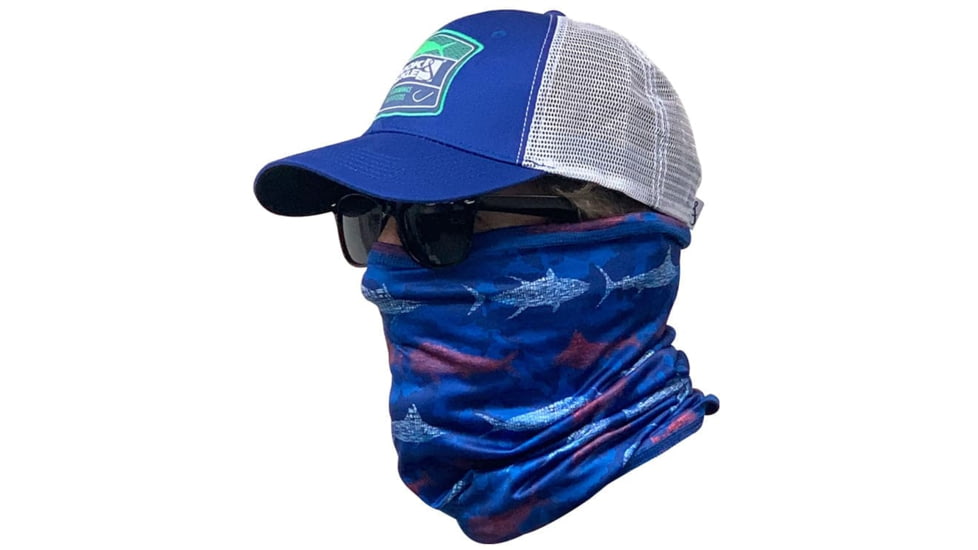 Hook &amp; Tackle Fish &amp; Stripes Face &amp; Neck Gaiter, M015829-214-1 SIZE