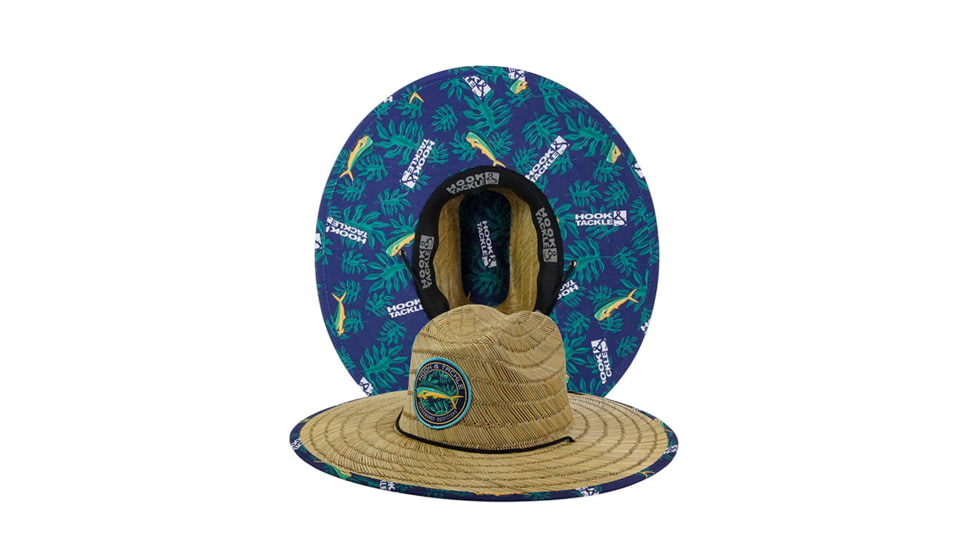 Hook &amp; Tackle Mahi Mahi Tropics Straw Hat, M015002-060-L/XL