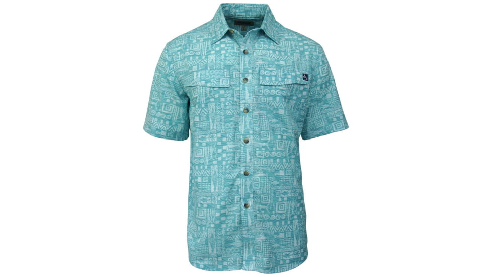 Hook &amp; Tackle Mens Batik Marlin Fishing Shirt, M01086S-408-S