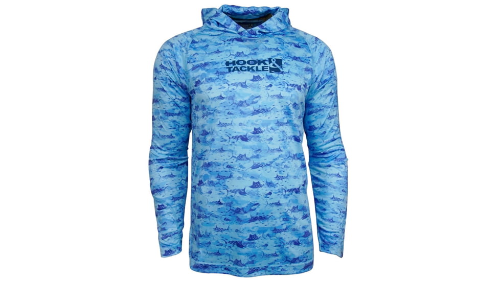 Hook &amp; Tackle Mens Billfish Camo UV Fishing Hoodie, M0135014H-214-S