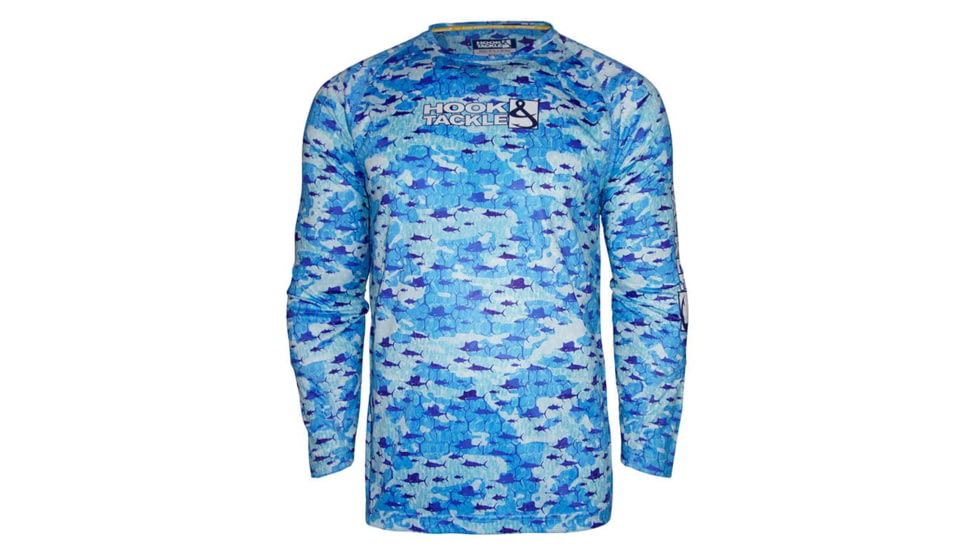 Hook &amp; Tackle Youth Billfish Texture UV Fishing Shirt 8-20, C013976L-214-L