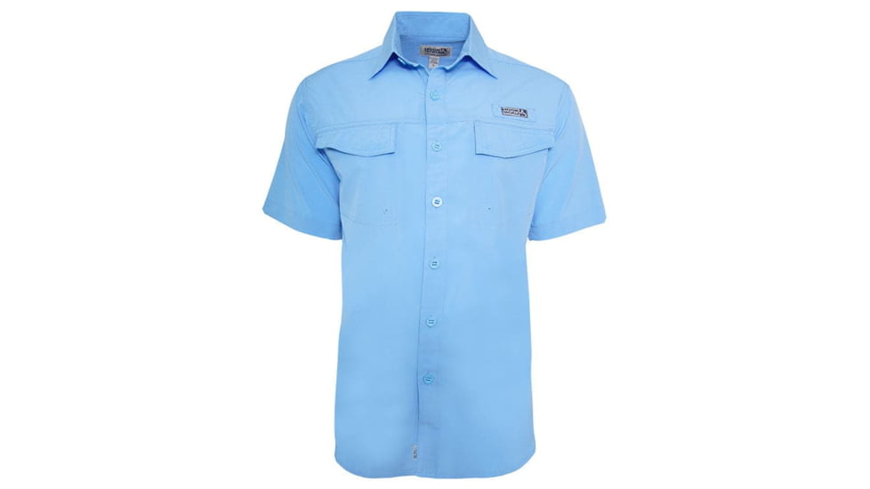 Hook &amp; Tackle Mens Coastline S/S UV Vented Fishing Shirt, M01008S-405-S