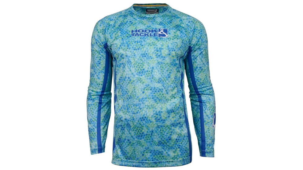 Hook &amp; Tackle Mens Hexa Dreams L/S UV Fishing Shirt, M0135017L-425-M
