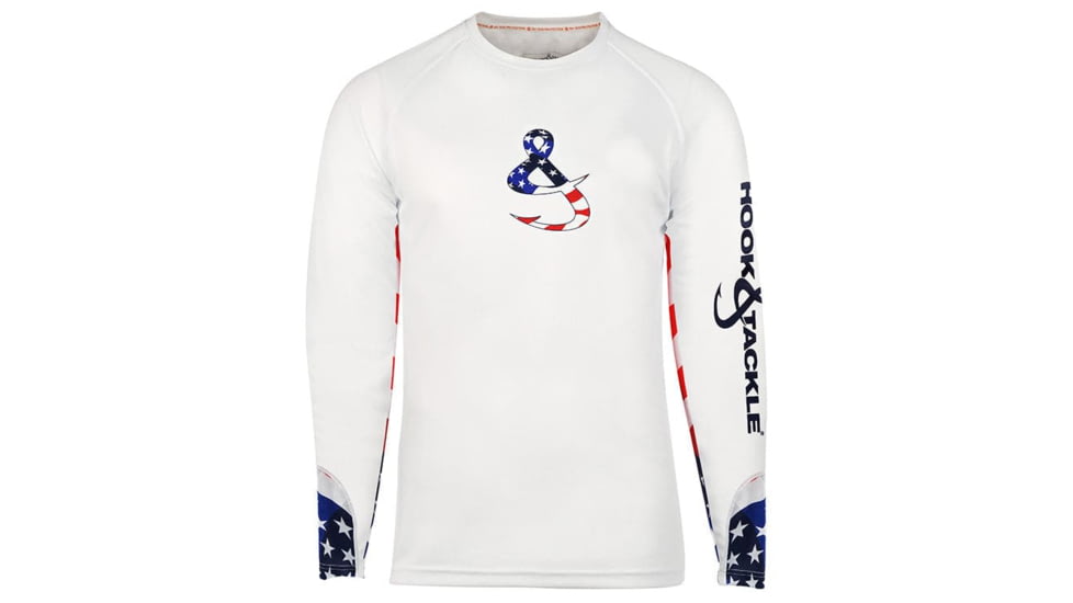 Hook &amp; Tackle Mens Liberty L/S UV Fishing Shirt, M013730-001-2XL