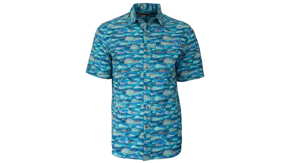 Hook &amp; Tackle Mens Mahi Mesh UV Vented Fishing Shirt, M01085S-425-S