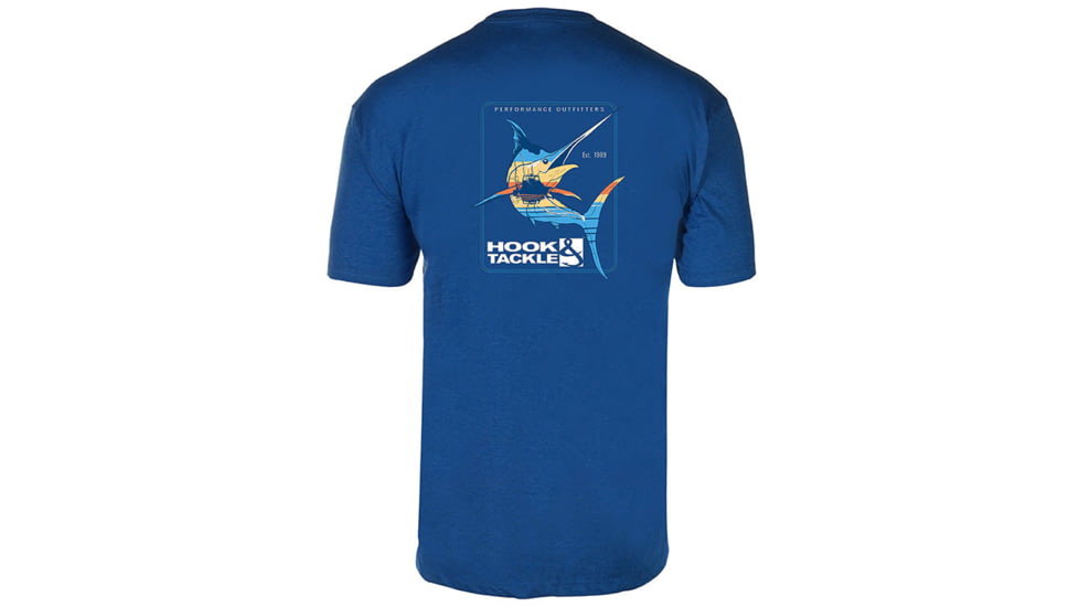 Hook &amp; Tackle Mens Marlin Boat Premium T-Shirt, M013999-612-L