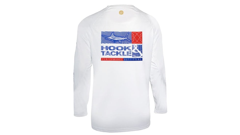 Hook &amp; Tackle Mens Marlin Groove L/S UV Fishing Shirt, M013972L-290-2XL