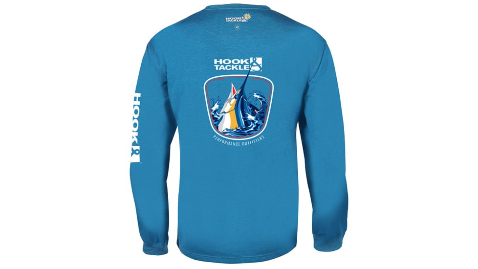 Hook &amp; Tackle Mens Marlin Thrust L/S UV Fishing T-Shirt, M013991L-616-XL