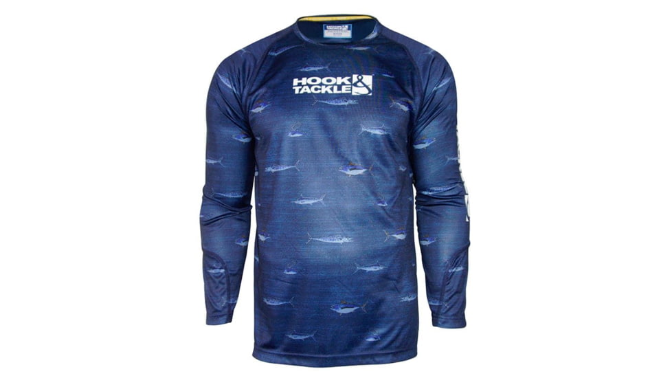 Hook &amp; Tackle Mens Offshore Fish L/S UV Fishing Shirt, M013980L-425-2XL