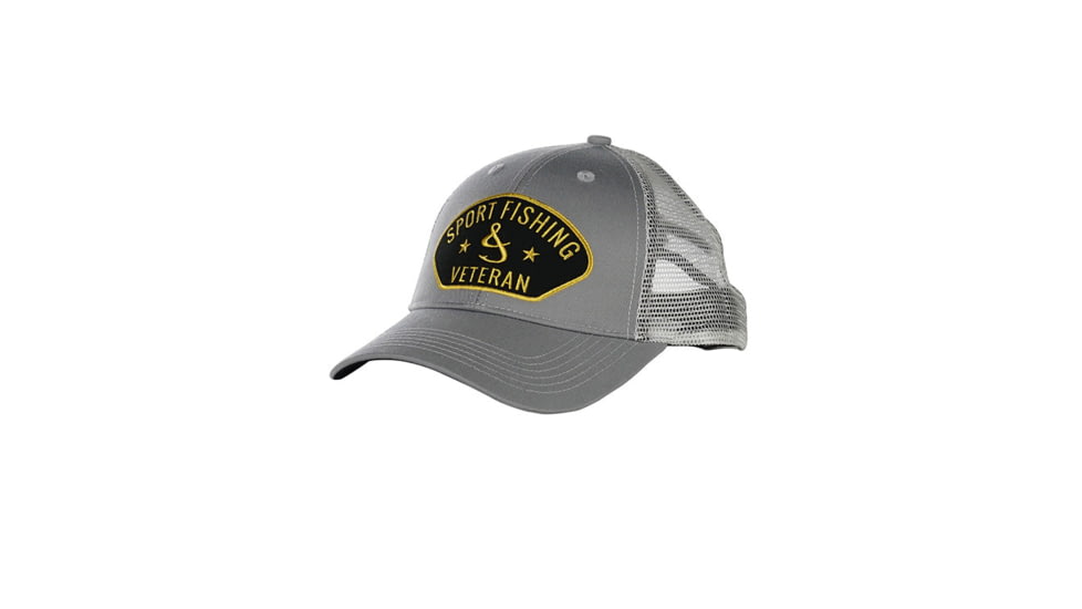 Hook &amp; Tackle Sport Fishing Veteran Fishing Trucker Hat, M015119-600-1 SIZE