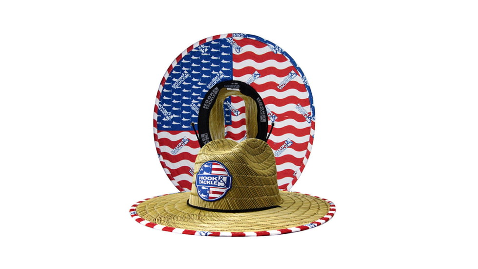 Hook &amp; Tackle U.S. Marlins Straw Hat, M015036-060-M/L