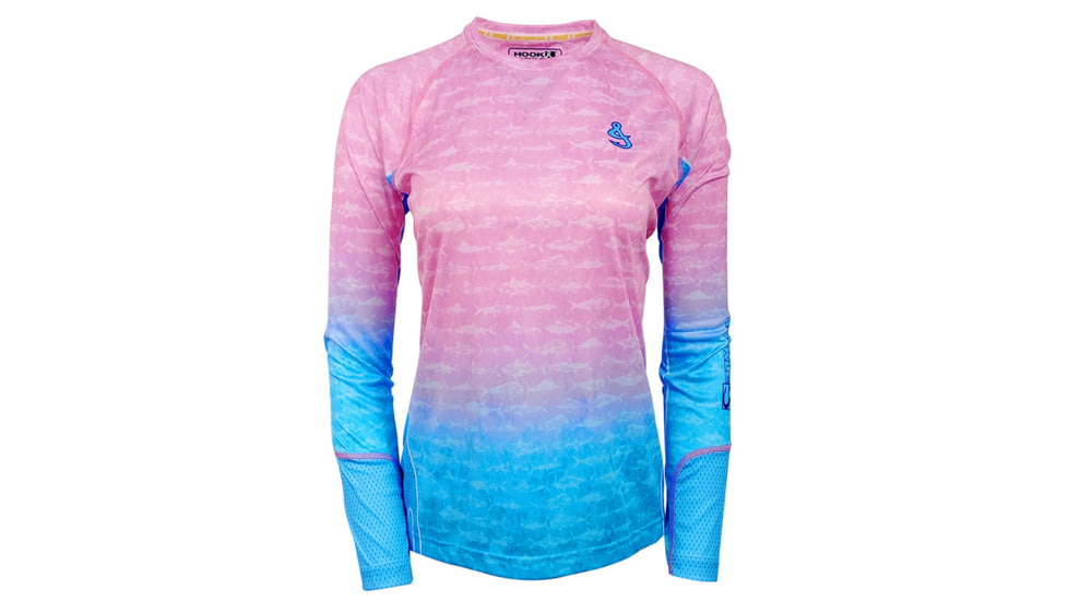 Hook &amp; Tackle Womens Gamefish L/S UV Fishing Shirt, W01331L-900-L