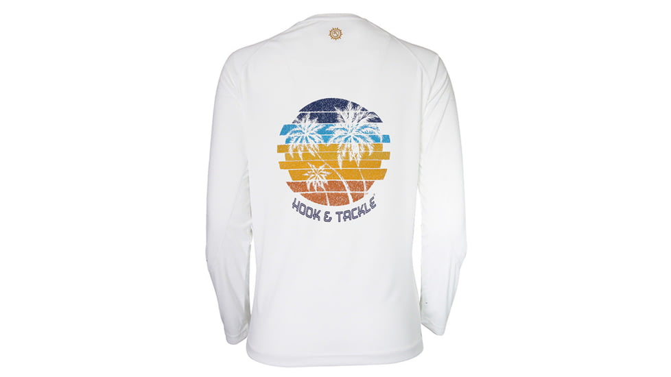 Hook &amp; Tackle Womens Swaying Palms L/S UV Fishing Shirt, W01335L-425-XS