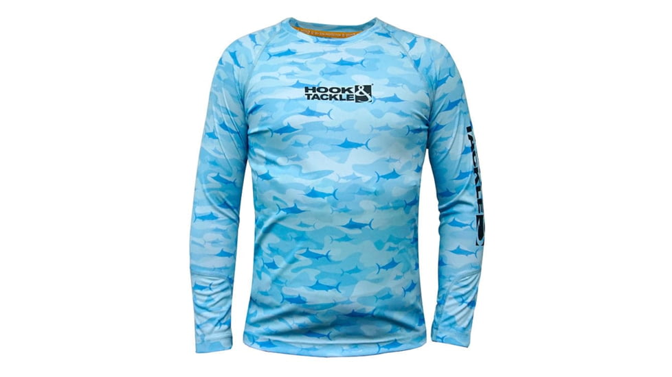 Hook &amp; Tackle Youth Camo Billfish UV Fishing Shirt 8-20, C013864-600-L