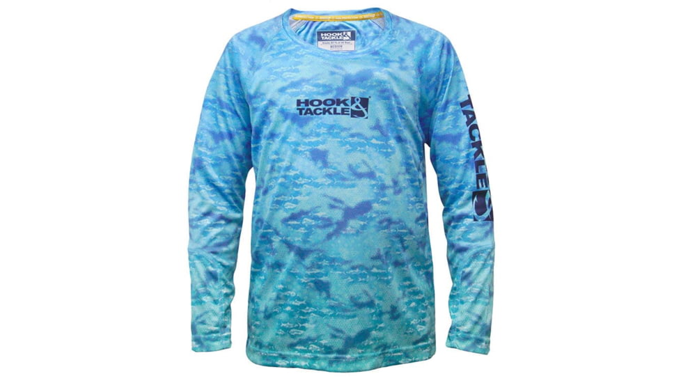 Hook &amp; Tackle Youth Fish Fractal UV Fishing Shirt 8-20, C013969L-214-M