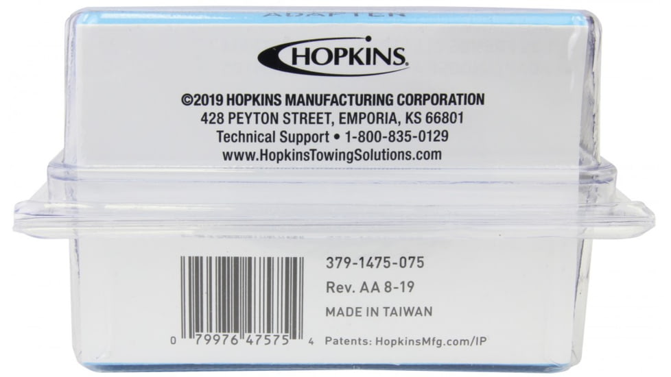 Hopkins Towing Solutions Multi Tow 7 Blade To 6 Round And 4 Flat Adapter, Cp Electric Brake, 47575