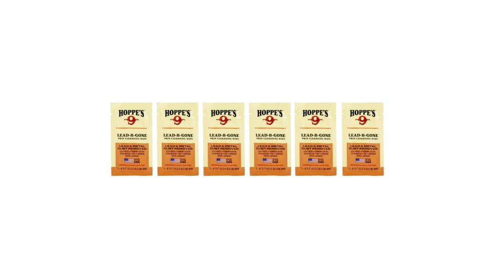 Hoppe's 9 Lead Be Gone Wipe, Pack of 6, White, LBG6
