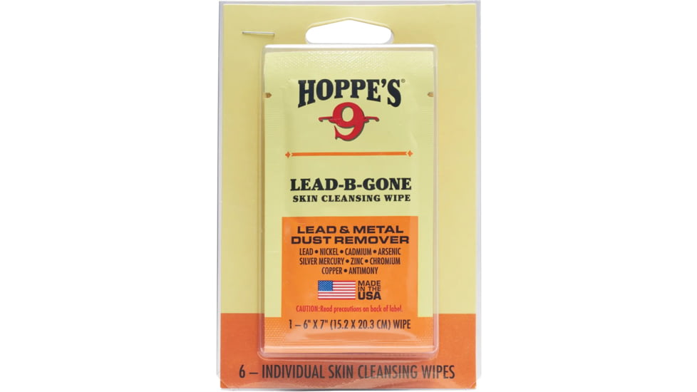Hoppe's 9 Lead Be Gone Wipe, Pack of 6, White, LBG6