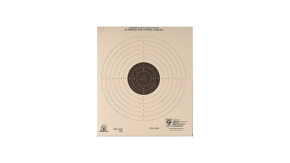 Hoppes 10 Meter Single Bull 7x8 Pistol Target B32