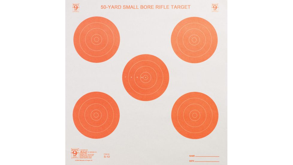 Hoppes9 50 yard Small 5 Bulls Target