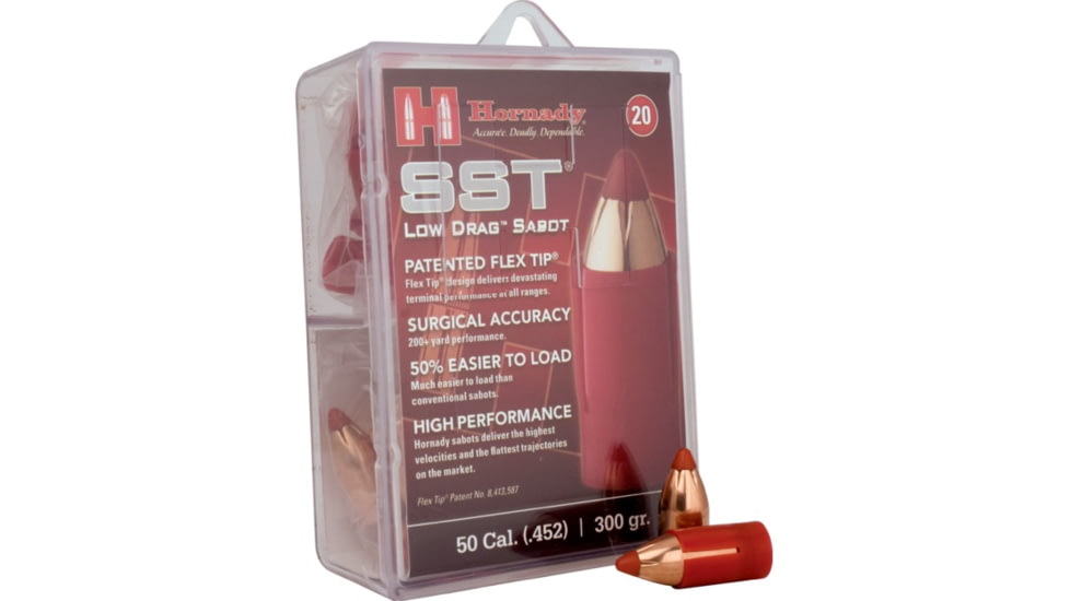 Hornady .50cal Saboted Bullet 300gr Sst 20-count