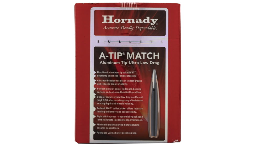 Hornady A-Tip Match 6.5mm/.264 153 Grain, 500, 1-8, 26382