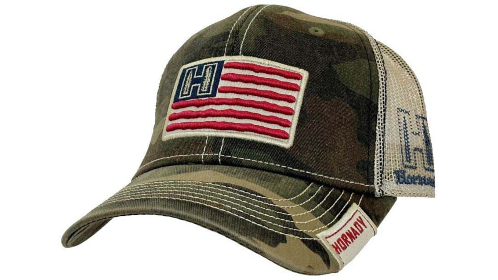 Hornady American Flag Patch Hat - Mens, One Size, Camo, 10090