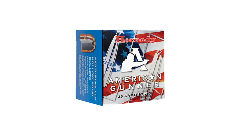 Hornady American Gunner 9 mm Luger +P 124 grain eXtreme Terminal Performance Brass Cased Centerfire Pistol Ammo, 250 Round