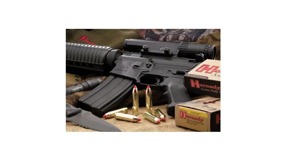 Hornady American Whitetail Tipped 450 Bushmaster 250 Grain FTX Brass Cased Rifle Ammo, 20 Rounds, 82244