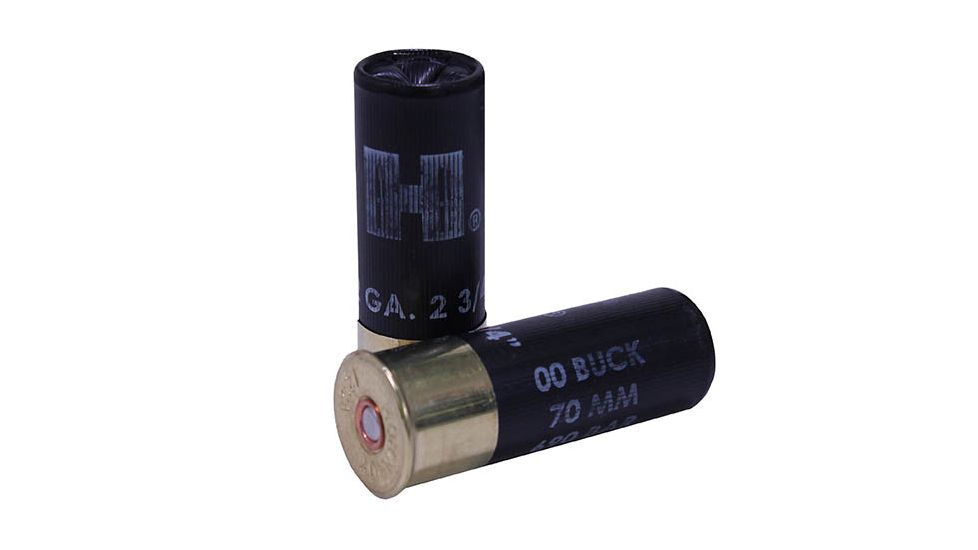 Hornady BLACK 12 Gauge 8 Pellet 2.75 in #00 Buck Centerfire Shotgun Buckshot Ammo, 10 Rounds, 86249