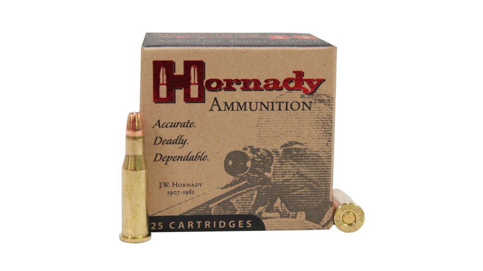Hornady Custom .218 Bee 45 grain Hollow Point Match Brass Cased Centerfire Rifle Ammo, 25 Rounds, 8307