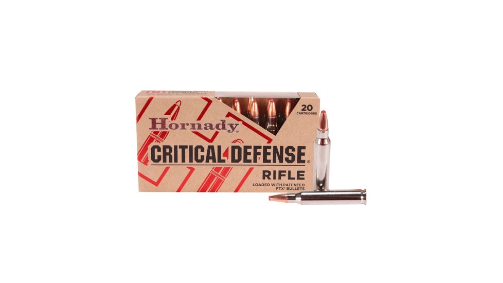 Hornady Critical Defense .223 Remington 55 grain Flex Tip eXpanding Brass Cased Centerfire Rifle Ammo, 20 Rounds, 80270