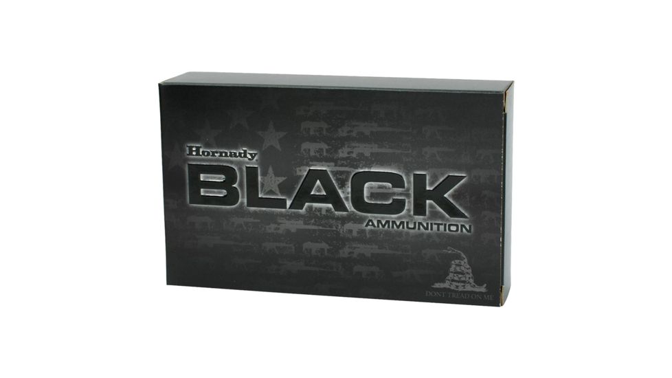 Hornady BLACK .223 Remington 75 grain Boat-Tail Hollow Point Match Brass Cased Centerfire Rifle Ammo, 20 Rounds, 80267