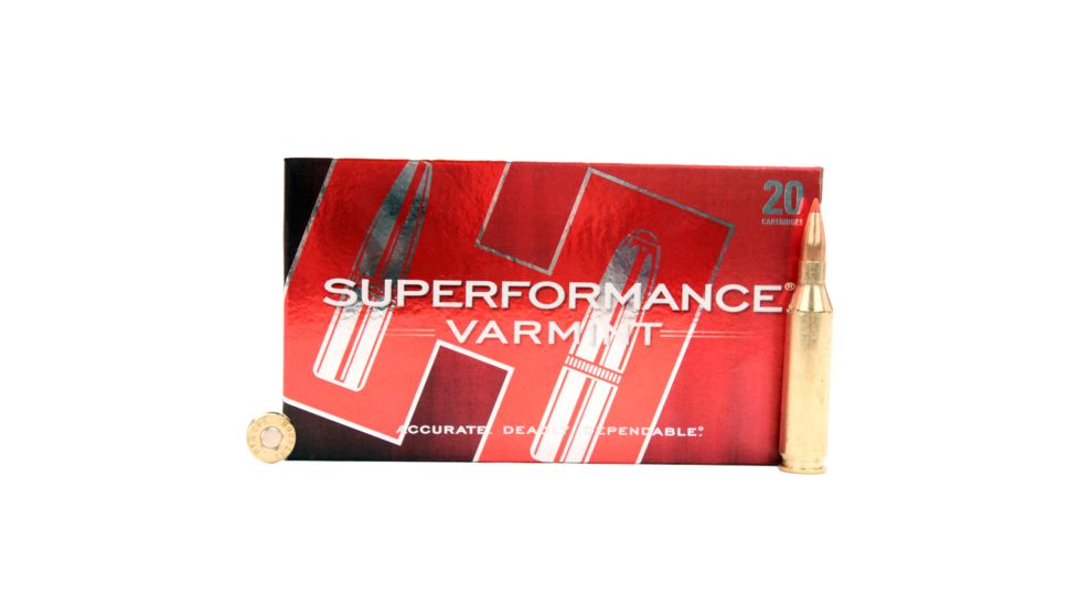 Hornady Superformance .243 Winchester 75 grain V-MAX Brass Cased Centerfire Rifle Ammo, 20 Rounds, 83433